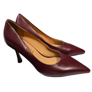 Women's 9.5 4Inch High Heel Fogeena Pump Stiletto Shoe Brown 9 1/2